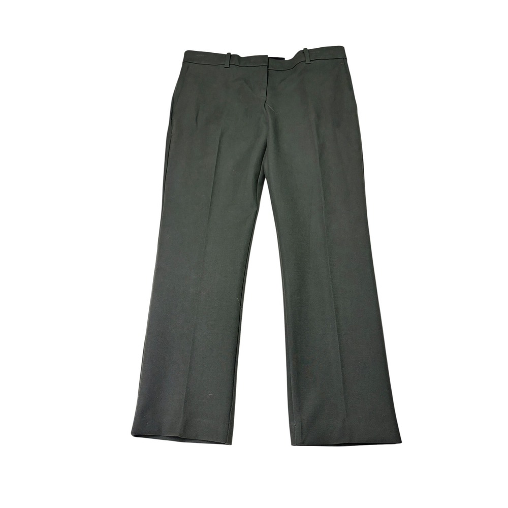 NWT Ann Taylor The Ankle Mid Rise Bi-Stretch Pants Olive Green Womens 4P W31 L25